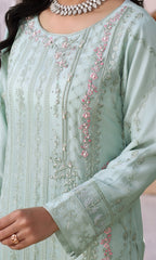 Shamooz Stitched 3 Piece Formals Suit-I-CH-0017-Aqua