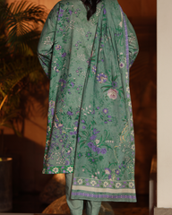 Chameli Studio-Sage Bloom Lawn Digital Print 3 Piece Unstitched Suit-WRTS-0014