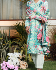 Chameli Studio-Aqua Breeze Lawn Digital Print 3 Piece Unstitched Suit-WRTS-0018