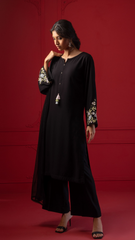 Signature By Najia Zia Stitched 2 Piece Winter Collection'2025-Black Forest