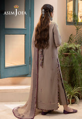 Asim Jofa Shadow Work '23 Ajsw-23 Embroidered Lawn Silk 3 Pcs