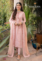 Asim Jofa Shadow Work '23 Ajsw-14 Embroidered Lawn Silk 3 Pcs