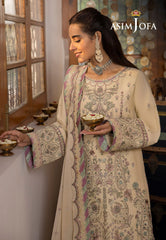 Asim Jofa Shadow Work '23 Ajsw-26 Embroidered Lawn Silk 3 Pcs