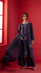 Signature By Najia Zia Stitched 2 Piece Winter Collection'2025-Indigo