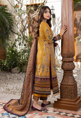 Asim Jofa Rania Pre-Winter '23 Ajrw-18 Designers Stitched Embroidered Slub 3 Pcs