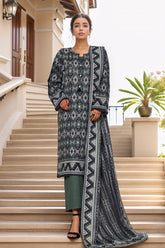 Sada Bahar Stitched 3 Piece Printed Khaddar Vol-01 Suit-KD-PR-6239-Green