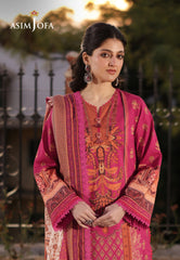 Asim Jofa Winter Collection Ajuw-63 Printed Viscose 3 Pcs