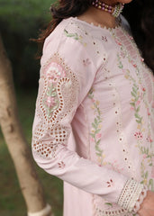 Tales Of Petals By Sardinia Unstitched 3 Piece Luxury Summer Suit-PINK BREEZE