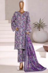 Sada Bahar Stitched 3 Piece Emb Khaddar Fall Suit-EMB-6847-Multi