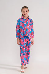 Dhaga Stitched 2 Piece Premium Cambric Kids Suit-Capri