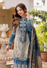 Asim Jofa Rania Pre-Winter '23 Ajrw-04 Designers Stitched Embroidered Premium Winter Cotton 3 Pcs