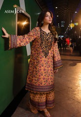 Asim Jofa Eid Signature Ajubf-30 Printed Embroidered Lawn 2 Pcs