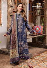 Asim Jofa Rania Pre-Winter '23 Ajrw-31 Designers Stitched Embroidered Premium Winter Cotton 3 Pcs