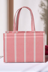 Fineur - Pink Breeze Striped Tote Canvas Bag