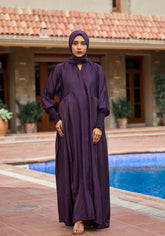 Abaya.Pk Purple Pleated Abaya | Velora
