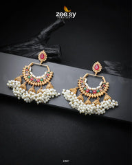Shumaila's Earrings Golden Multi - Zeesy Jewellery