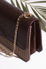 Fineur Shoulder Bag ChevronFlap - Brown