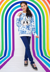 Terry Printed Sweatshirt - Wear Ochre