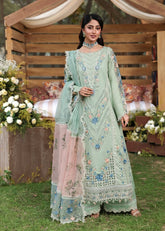 Tales Of Petals By Sardinia Unstitched 3 Piece Luxury Summer Suit-SUMMER SAGE