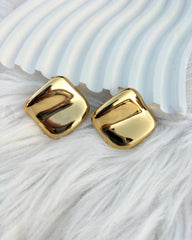 Outlaw Gold Puffed Stud Earrings - Zeesy Jewellery