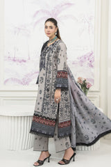 Meerak 3 Piece Emb Khaddar Suit-Mirage