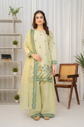 Tiraz Stitched 3 Piece Summer Suit-Nayirah