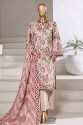 Sada Bahar Stitched 3 Piece Khaddar With Shimmer Suit-KD-PR-7538-Skin