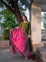 Tng By Md Odhni Collection-Manzil Silk Odhni (Hot Pink)