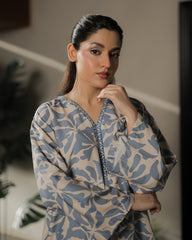 Everywear by Qariney Stitched 2 Piece Collection'2025-Misty Petal Set