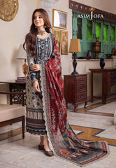Asim Jofa Rania Pre-Winter '23 Ajrw-13 Designers Stitched Premium Winter Cotton 3 Pcs