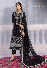 Asim Jofa Abresham '23 Ajab-01 Designers Embroidered Stitched 3 Pcs