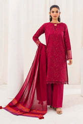 Aayra Stitched Summer Collection'2025-AY703- Rosy Elegance 3Pc