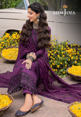 Asim Jofa Shadow Work '23 Ajsw-03 Embroidered Paper Cotton 3 Pcs