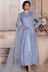 La Maison by Tawakkal Semi Stitched 3 Piece Ornate Emb Maxi Suit-LM-8086