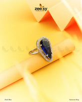 Sunstone Ring Dark Blue - Zeesy Jewellery