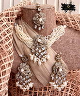 Made For Her-Pearl Gleam Choker Set - KSH1125