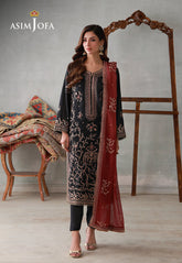 Asim Jofa Stitched 3 Piece Luxury Pret Suit-AJLPN-06 Embroidered Poly Silk Stitched 3pcs