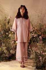 Sahar Stitched 2 Piece Pret Essentials Co Ords Sets Suit-Dusty Blush
