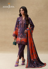 Silk Grandeur By Asim Jofa Unstitched 3 Piece Winter Suit-AJULSC-10