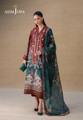 Silk Grandeur By Asim Jofa Unstitched 3 Piece Winter Suit-AJULSC-07