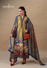 Silk Grandeur By Asim Jofa Unstitched 3 Piece Winter Suit-AJULSC-01