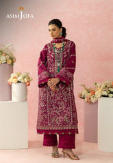 Asim Jofa Unstitched 3 Piece Luxury Lawn Suit-AJULW-02 Embroidered Lawn Unstitched 3 Pcs