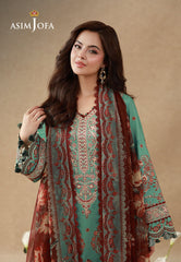 Aj Prints By Asim Jofa Unstitched 3 Piece Emb Cambric Suit-AJUBEP-05