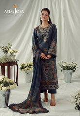 Aj Prints By Asim Jofa Unstitched 3 Piece Emb Cambric Suit-AJUBEP-01