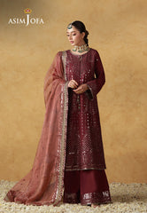 Asim Jofa Unstitched 3 Piece Wedding Festive Suit-AJULN-07 Embroidered Cotton Silk Unstitched 3 Pcs
