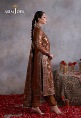Asim Jofa Unstitched 3 Piece Wedding Festive Suit-AJULN-03 Embroidered Chiffon Unstitched 3 Pcs