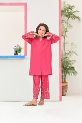 Dhaga Stitched 2 Piece Premium Cotton Lawn Kids Collection'2025-Matilda