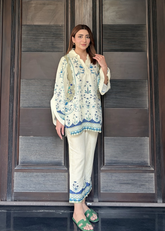 Nairah Co Ords Summer Ramadan Edit Suit-Citrine