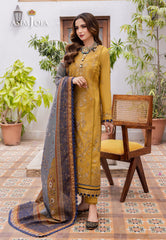 Asim Jofa Rania Pre-Winter '23 Ajrw-29 Designers Stitched Premium Winter Cotton 3 Pcs
