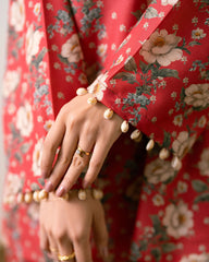 Ayla Studio Stitched PRINTED ESSENTIAL 2PC CO-ORD - Golden Spice